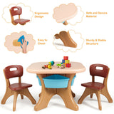 In/Outdoor 3-Piece Plastic Children Play Table & Chair Set