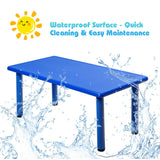 Kids Plastic Rectangular Learn and Play Table-Red
