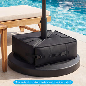 18.5" Square Umbrella Base Weight with Weatherproof Fabric-Black