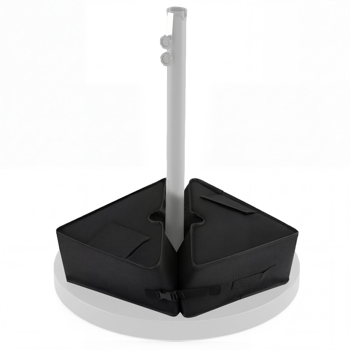 18.5" Square Umbrella Base Weight with Weatherproof Fabric-Black