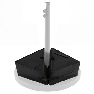 18.5" Square Umbrella Base Weight with Weatherproof Fabric-Black