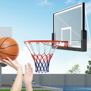 18" Basketball Rim Heavy Duty Wall Mounted Basketball Rim Goal Replacement-Orange