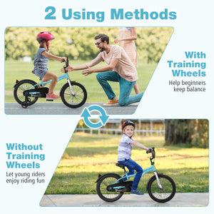 16-Inch Kids Bike for 4-7 Years Old Children Bicycle with Training Wheels