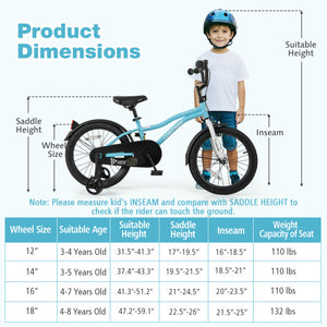 18-Inch Kids Bike for 4-8 Years Old Children Bicycle with Training Wheels