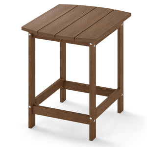 18 Inch Weather Resistant Side Table for Garden Yard Patio-Coffee