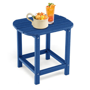 18 Inch Weather Resistant Side Table for Garden Yard Patio-Navy