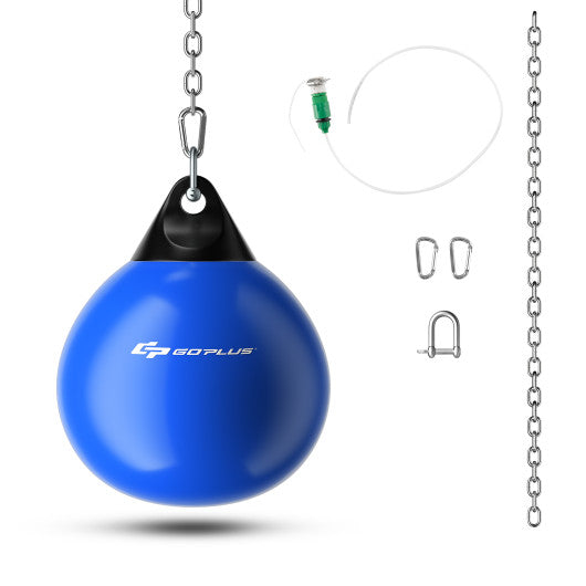 18 Inch 110 Pound Heavy Punching Water Aqua Bag with Adjustable Metal Chain-Blue