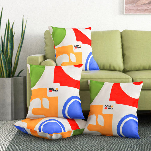 18" x 18" Inches Square Throw Pillows with Removable and Washable Velvet Pillow Cases