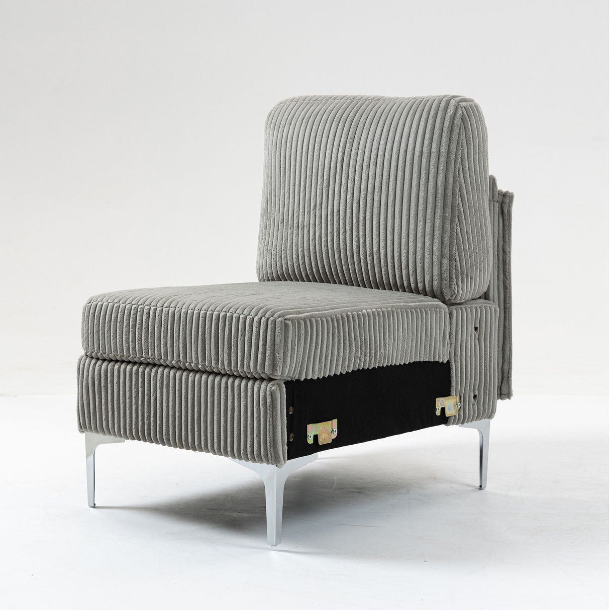Single Couch Modular Armless Accent Chair With Back Cushion by Couch.com