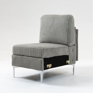 Single Couch Modular Armless Accent Chair With Back Cushion by Couch.com