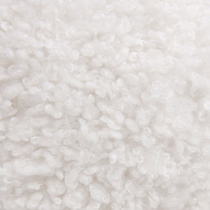 Ayla - Round Sphere Accent Ball Throw Pillow - Curly White by Couch.com