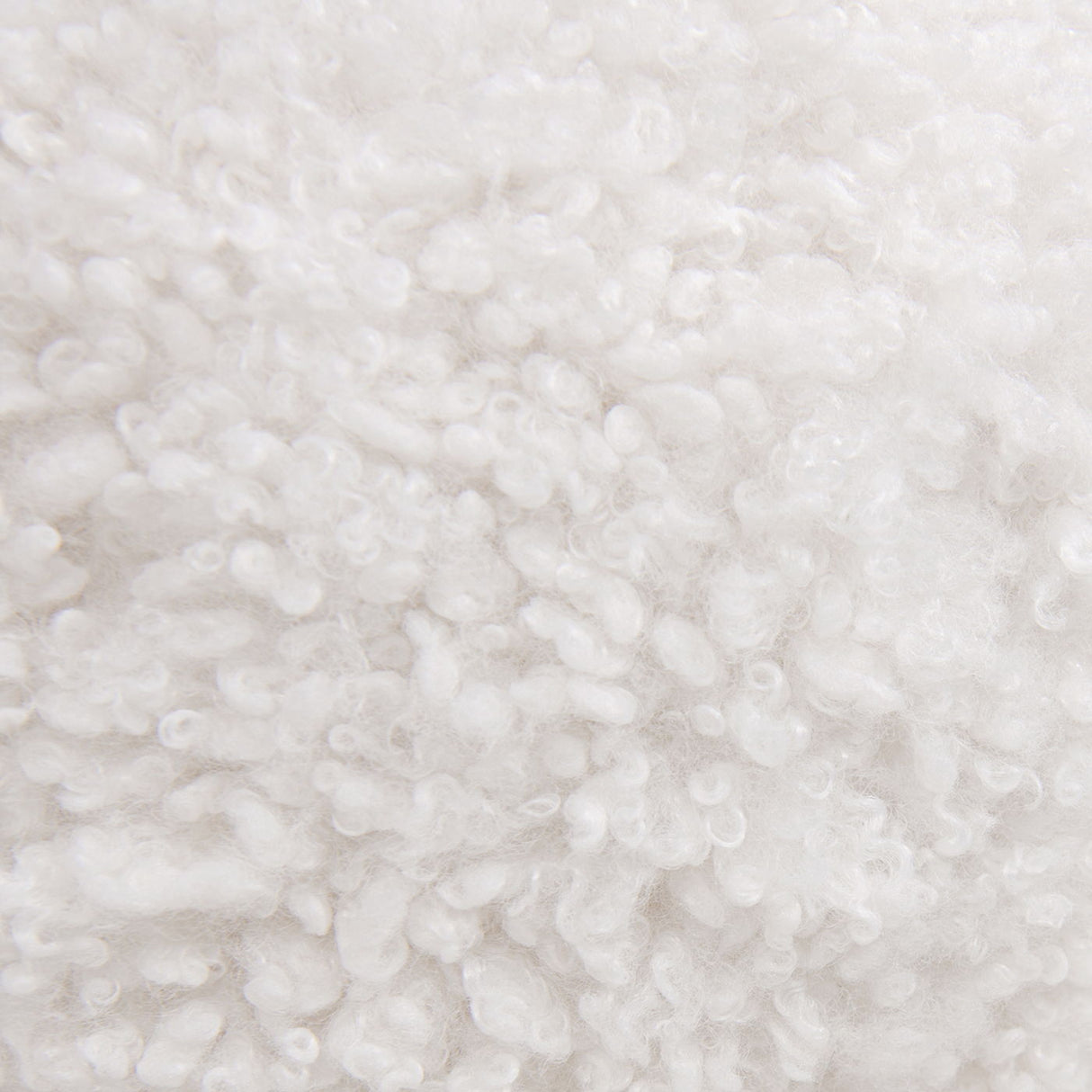 Couch.com Ayla Round Sphere Accent Ball Throw Pillow Curly White, Durable Design, Fabric Construction, White Finish by Couch.com