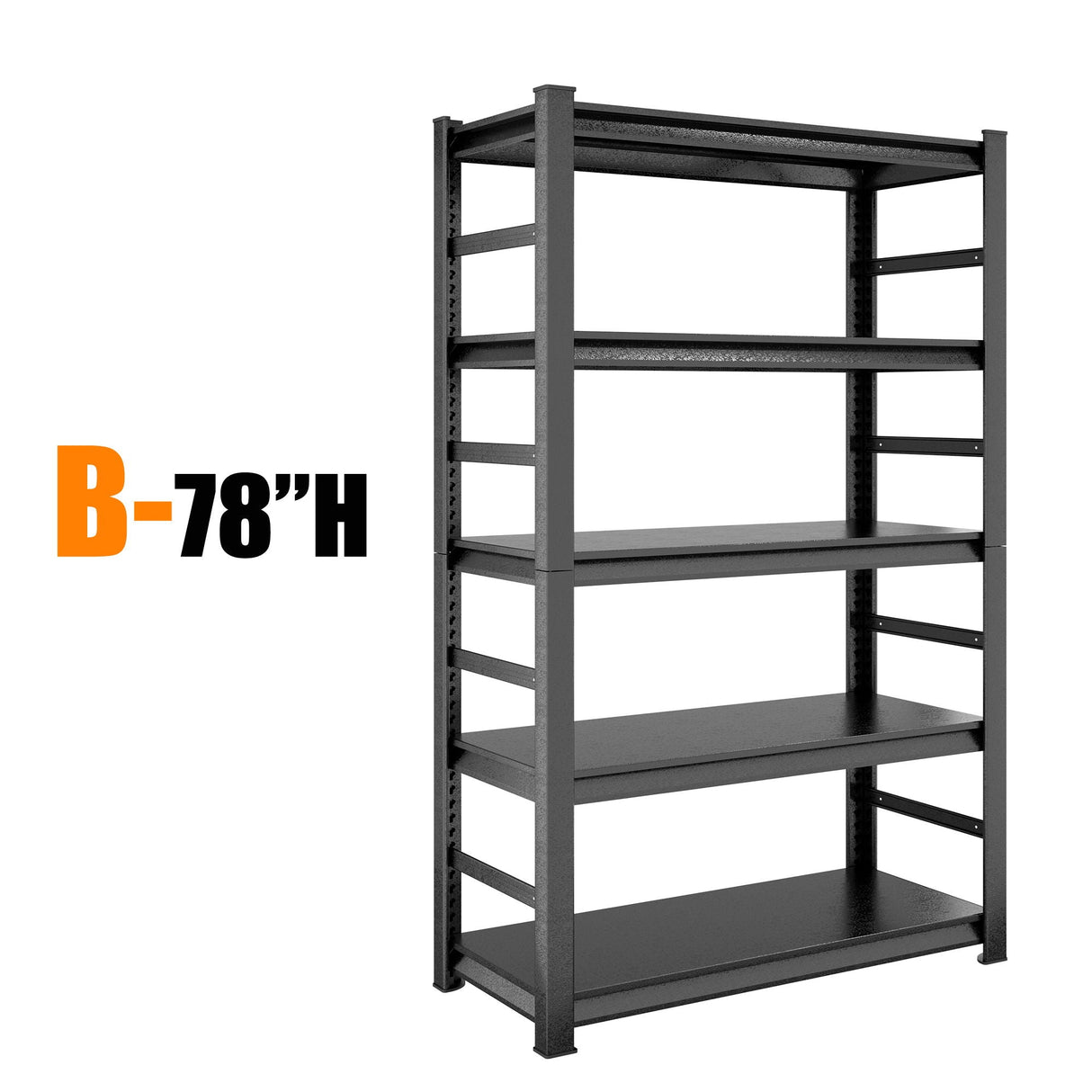 Storage Shelves 5 Tier Heavy Duty Metal Shelving Unit Adjustable Shelving Units And Storage Rack Kitchen Garage Shelf - Black by Couch.com