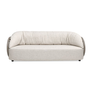 Harper - Barrel Upholstered Patio Deep Seating Sofa - Oat Beige by Couch.com