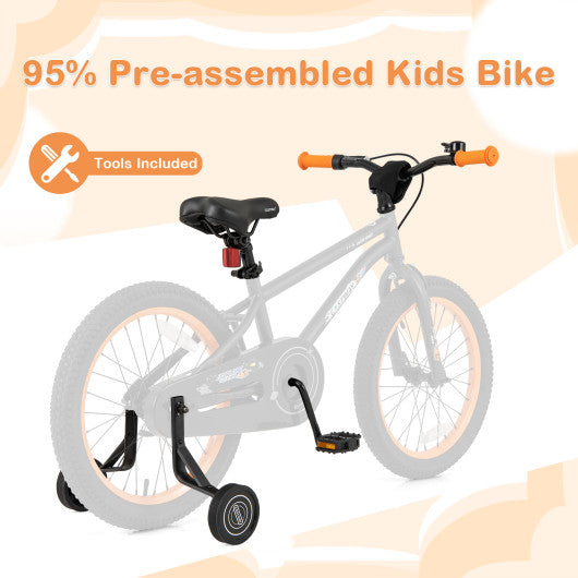18-Inch Kids Bike Sport Bicycle for 4-8 Years Old with Adjustable Seat-18 inches