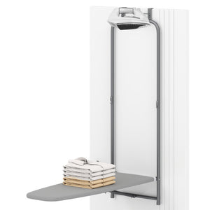 Over the Door Ironing Board Space-Saving Metal Hanging Ironing Board-Gray