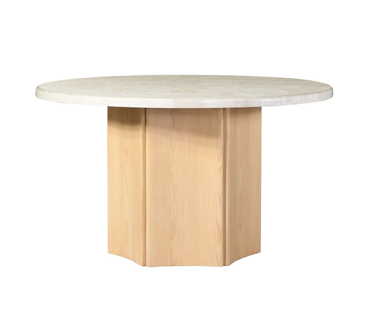 Qwin - Marble Top Round Dining Table - Natural by Couch.com