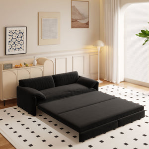 Pull Out 3 In 1 Convertible Sleeper Sofa With Side Storage, Multi Functional by Couch.com