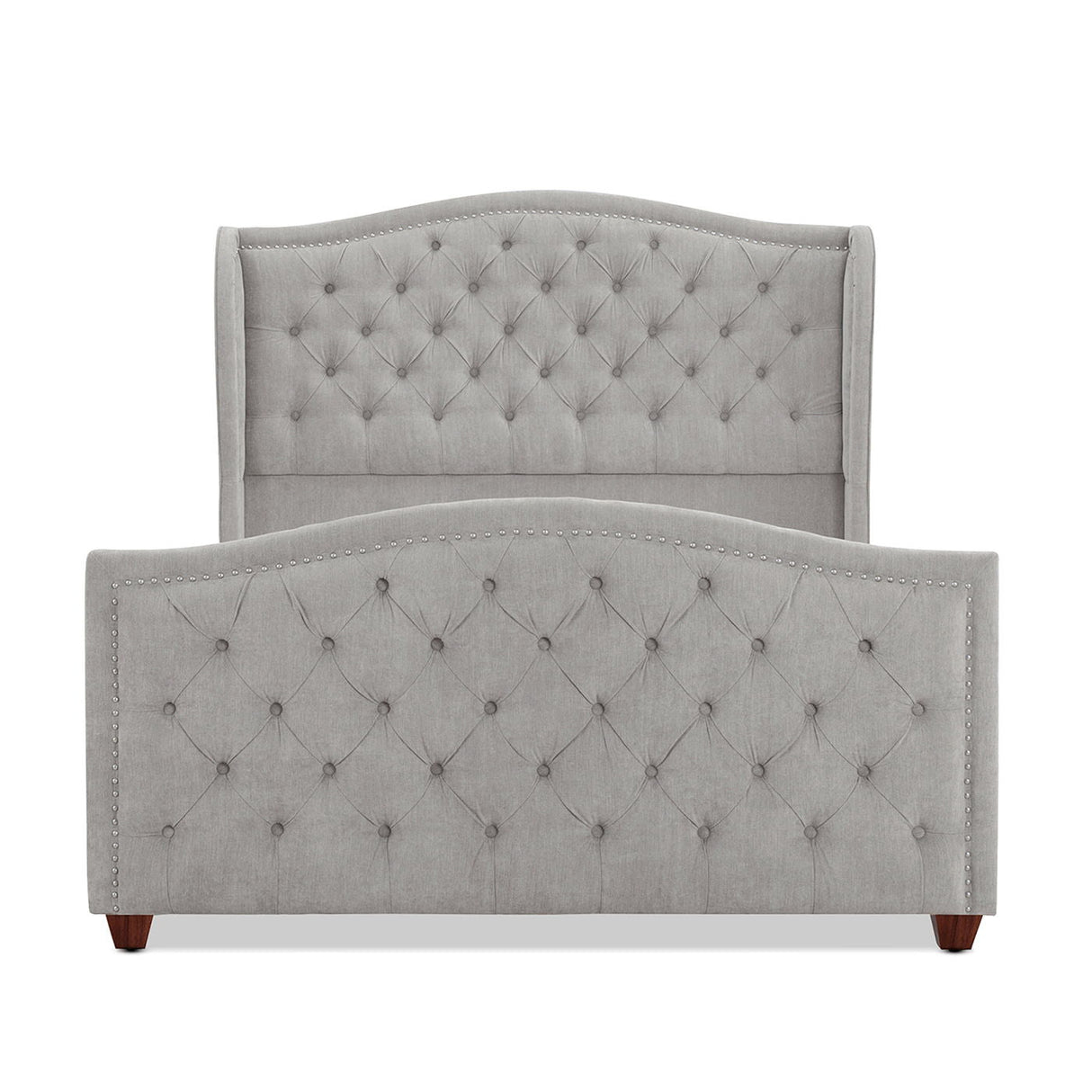 Marcella - Upholstered Shelter Headboard Bed Set by Couch.com