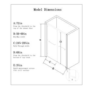 Aluminum Frame Double Double Soft Close Shower Door, Tempered Glass And Dual Stainless Steel Handles by Couch.com