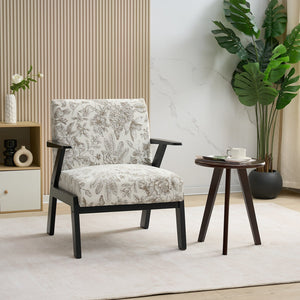 Mid-Century Modern Lounge Armchair - Seat Cushion (Beige + Grey)