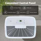 Computer Desktop Bookcase with 4 Cubbies and Open Back Compartment-Gray