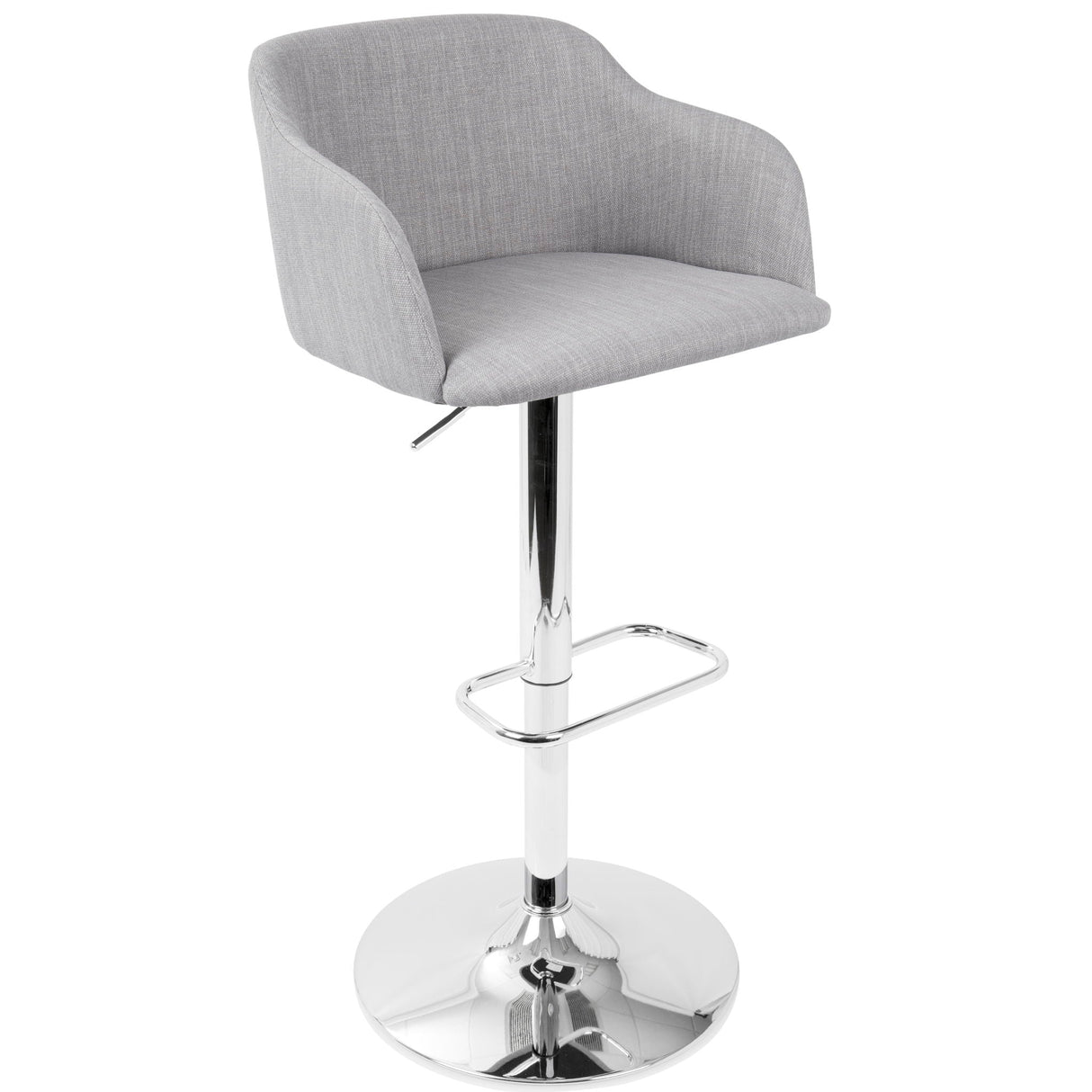 Daniella - Contemporary Adjustable Barstool With Swivel - Light Gray by Couch.com