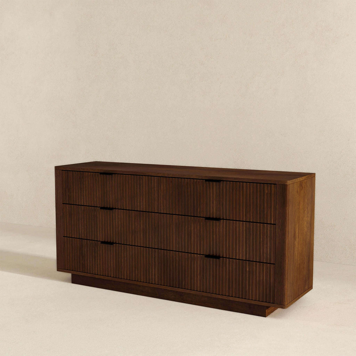 Lola - Mid-Century Modern Dresser With 6 Drawers - Dark Brown by Couch.com