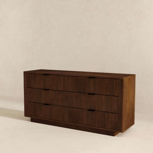 Lola - Mid-Century Modern Dresser With 6 Drawers - Dark Brown by Couch.com