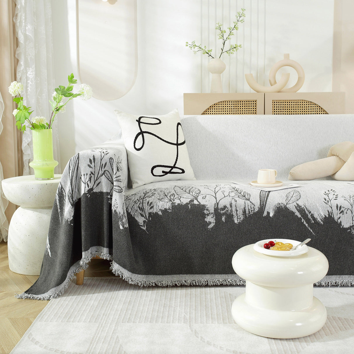 Sofa Cover Blanket for 1/2/3/4 Seat Couch Furniture Pet Protector Stylish Throws for Sectional Couch