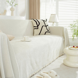 Chenille Herringbone Couch Protector Blanket, Stylish Throw Blankets for Couch and Couch Throw Cover