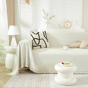 Chenille Herringbone Couch Protector Blanket, Stylish Throw Blankets for Couch and Couch Throw Cover