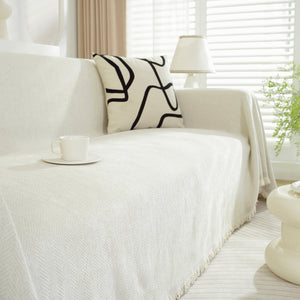 Chenille Herringbone Couch Protector Blanket, Stylish Throw Blankets for Couch and Couch Throw Cover