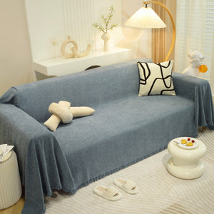 Chenille Herringbone Couch Protector Blanket, Stylish Throw Blankets for Couch and Couch Throw Cover