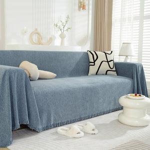 Chenille Herringbone Couch Protector Blanket, Stylish Throw Blankets for Couch and Couch Throw Cover