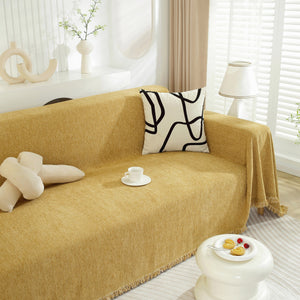 Chenille Herringbone Couch Protector Blanket, Stylish Throw Blankets for Couch and Couch Throw Cover