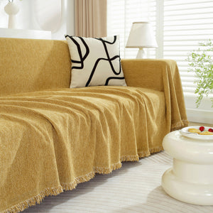 Chenille Herringbone Couch Protector Blanket, Stylish Throw Blankets for Couch and Couch Throw Cover