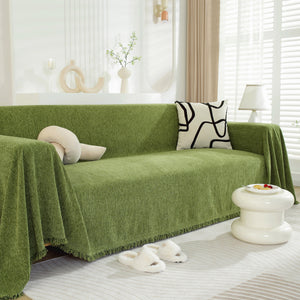 Chenille Herringbone Couch Protector Blanket, Stylish Throw Blankets for Couch and Couch Throw Cover