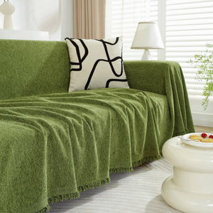 Chenille Herringbone Couch Protector Blanket, Stylish Throw Blankets for Couch and Couch Throw Cover