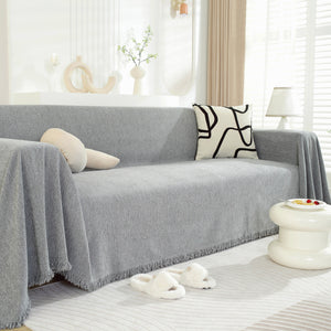 Chenille Herringbone Couch Protector Blanket, Stylish Throw Blankets for Couch and Couch Throw Cover