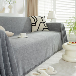 Chenille Herringbone Couch Protector Blanket, Stylish Throw Blankets for Couch and Couch Throw Cover