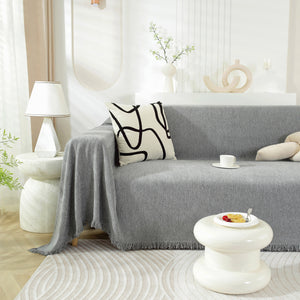 Chenille Herringbone Couch Protector Blanket, Stylish Throw Blankets for Couch and Couch Throw Cover