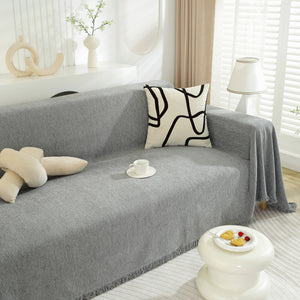 Chenille Herringbone Couch Protector Blanket, Stylish Throw Blankets for Couch and Couch Throw Cover