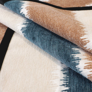 Striped Colorblock Non-Slip Sectional Couch Covers, Chenille Sofa Protector Cover