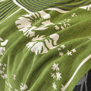 Modern Retro Sofa Throw - Decorative, Washable Chenille Blanket & Couch Protector