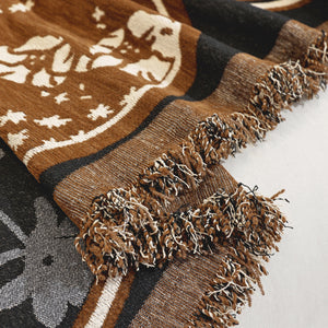 Modern Retro Sofa Throw - Decorative, Washable Chenille Blanket & Couch Protector