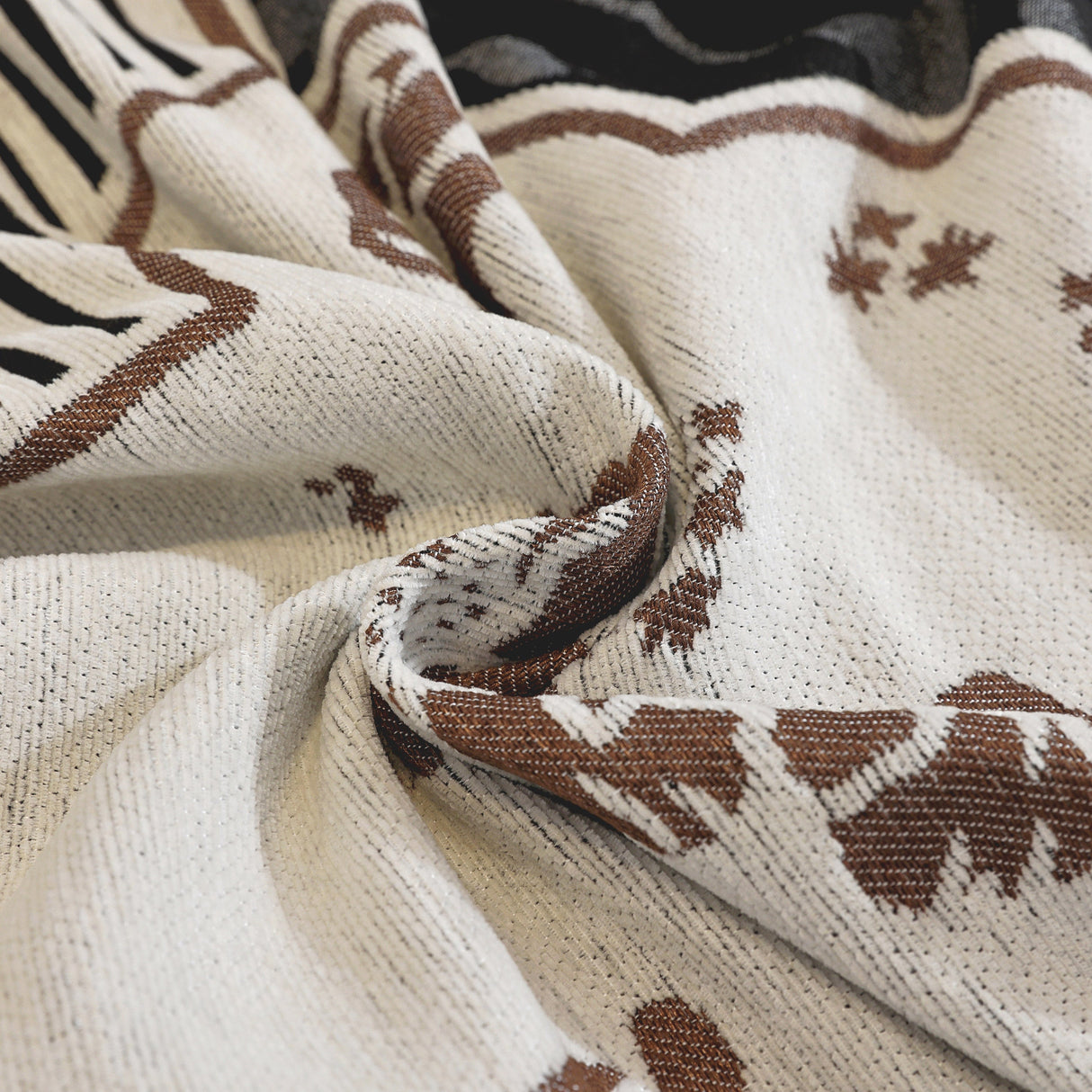 Modern Retro Sofa Throw - Decorative, Washable Chenille Blanket & Couch Protector