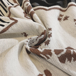 Modern Retro Sofa Throw - Decorative, Washable Chenille Blanket & Couch Protector