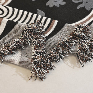 Modern Retro Sofa Throw - Decorative, Washable Chenille Blanket & Couch Protector