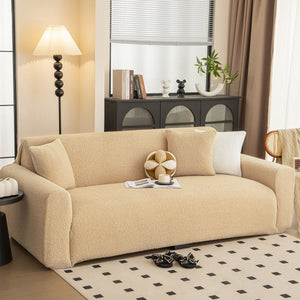 Stretch Plush Fitted Couch Slipcover Furniture Protector for 1/2/3/4/5 Cushion Couch